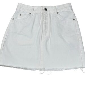 TopShop white denim 5-pocket mini skirt, 2, Coastal Cowgirl Western Beach NWT